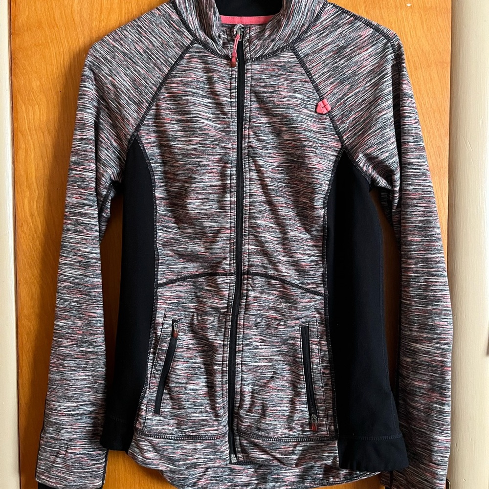 Black and Pink Zip-Up Jacket